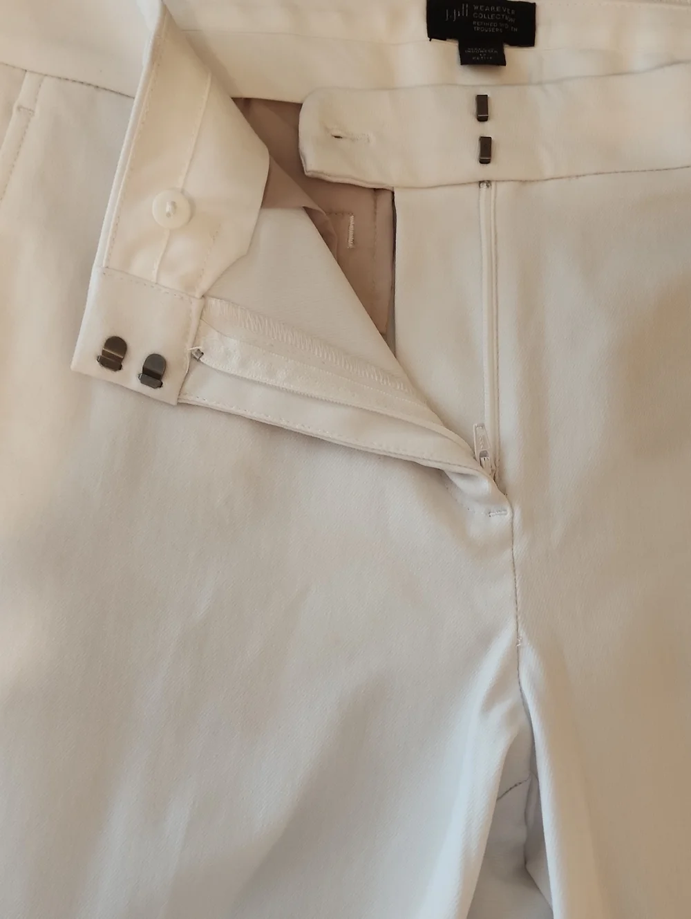 J. Jill Women's Wearever White Refined Woven Trousers SZ 12P